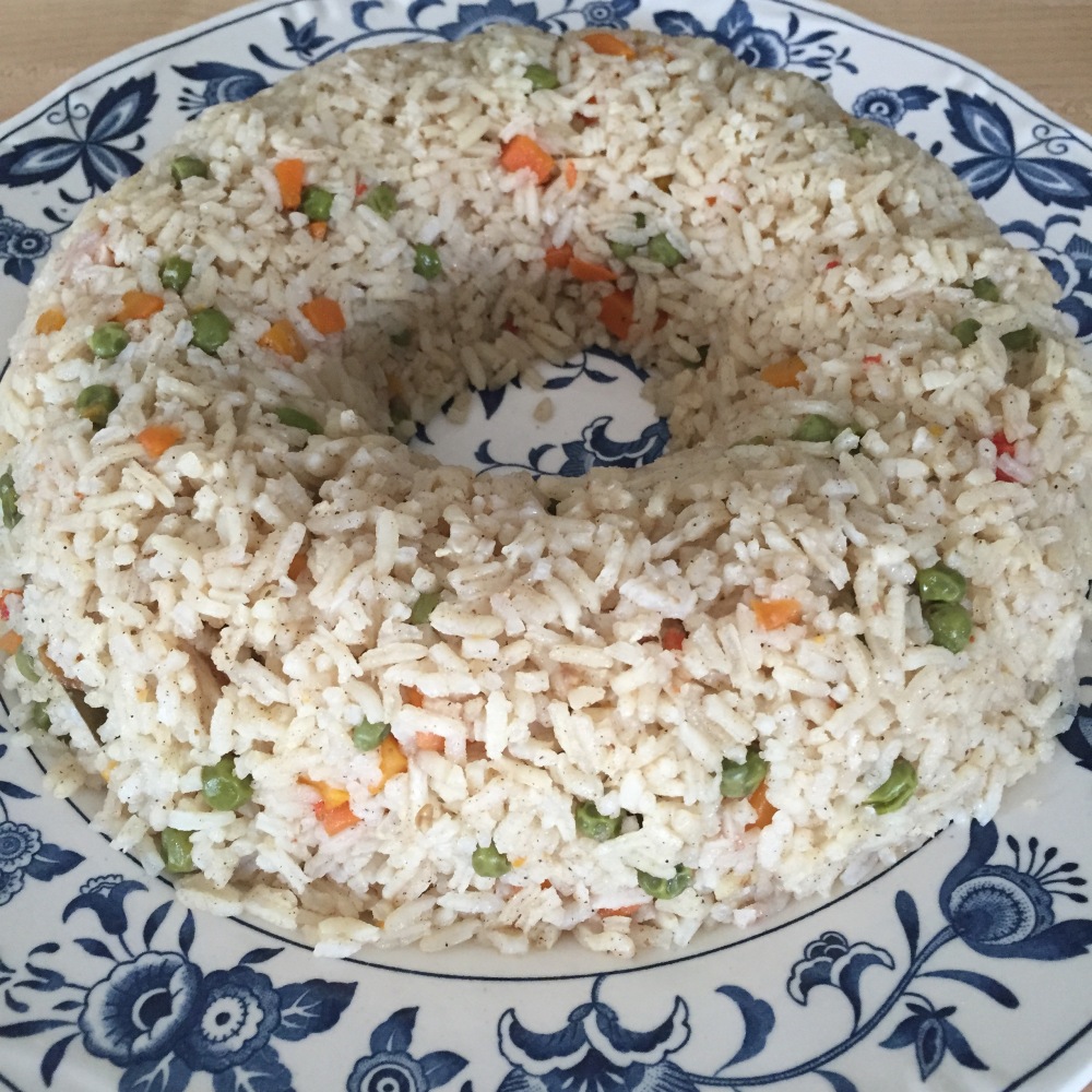 Rice with peas and carrots